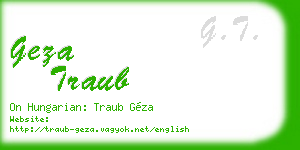 geza traub business card
